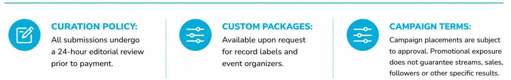 House Music SA Curation Policy Custom Packages and Campaign Terms