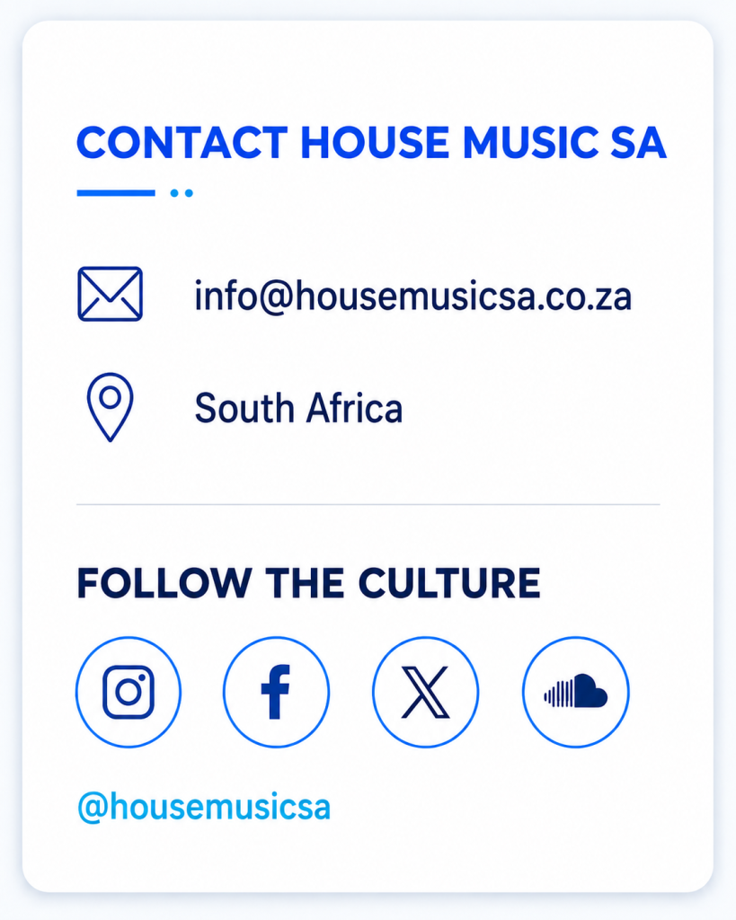 Contact House Music SA